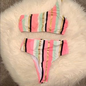 high waisted 2 piece